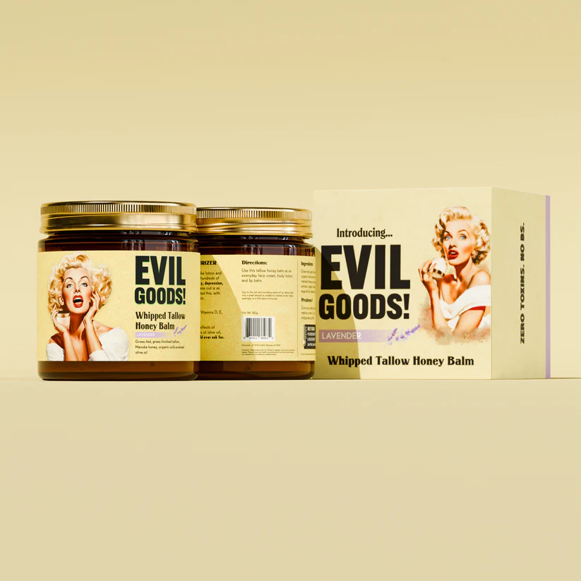 EVIL GOODS – Bálsamo Natural de Miel y Sebo para cuerpo, rostro y labios
