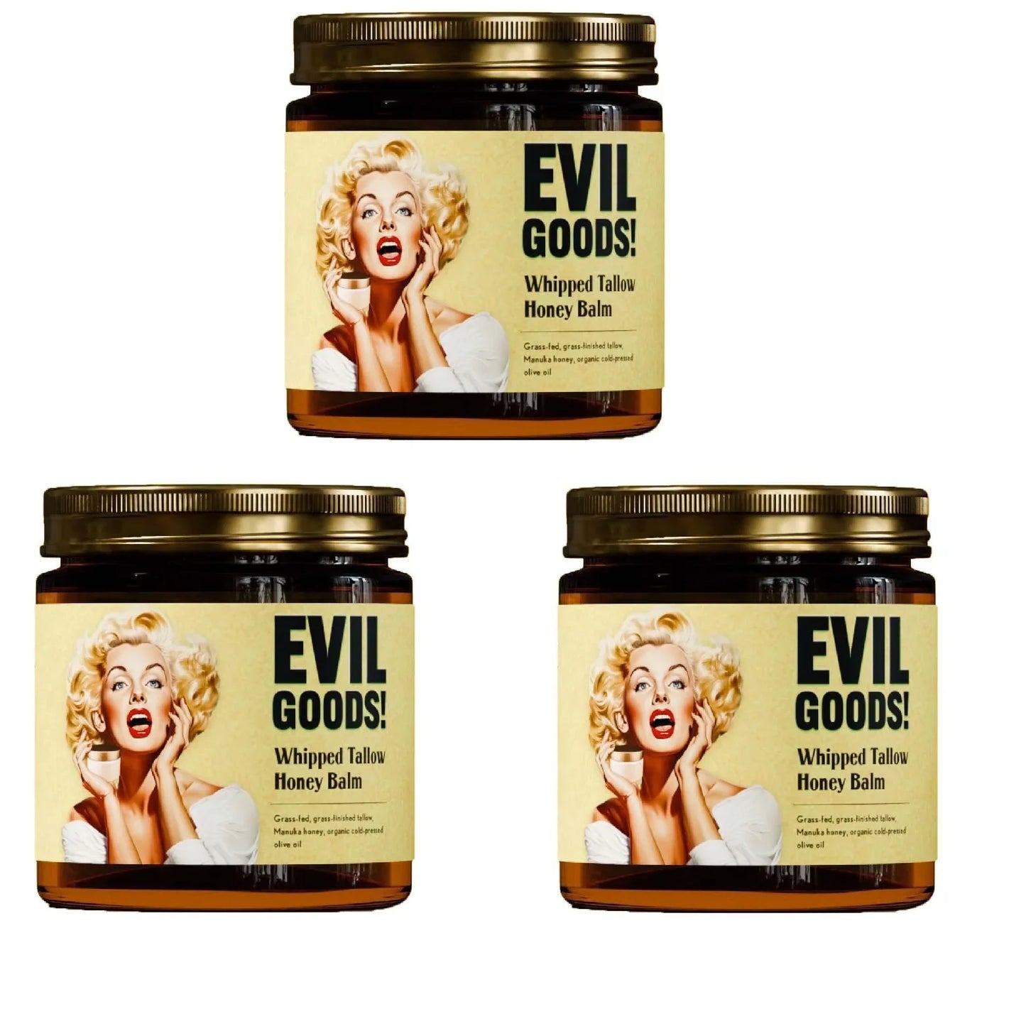 EVIL GOODS – Bálsamo Natural de Miel y Sebo para cuerpo, rostro y labios