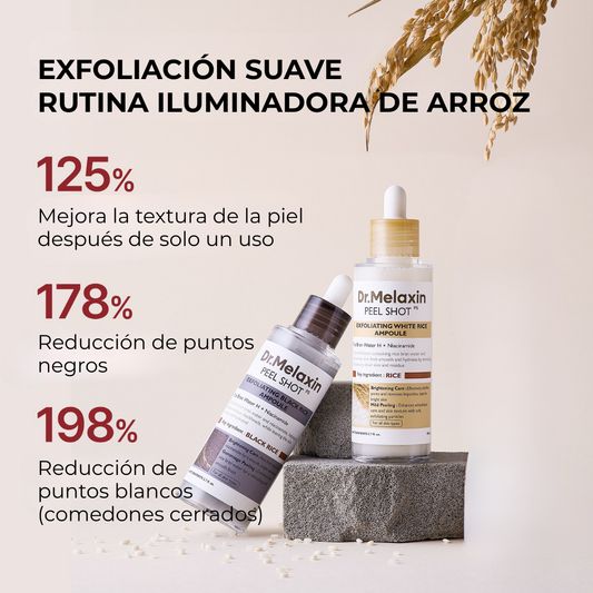 Kit Exfoliante de Arroz para una Piel Luminosa (Set 2 botellas)