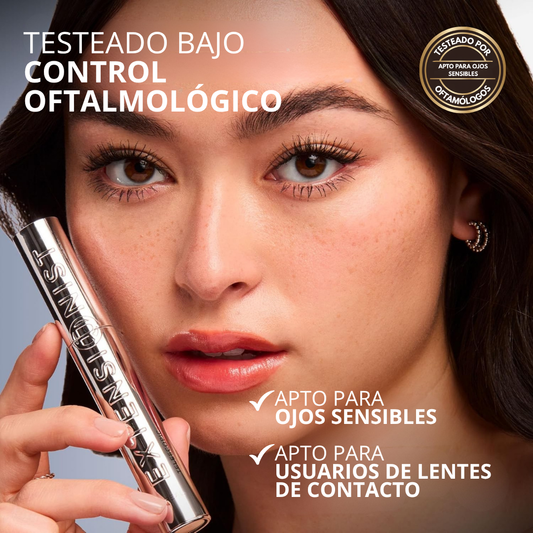 Máscara de Pestañas Efecto Extensión – Fórmula Alargadora y Lavable