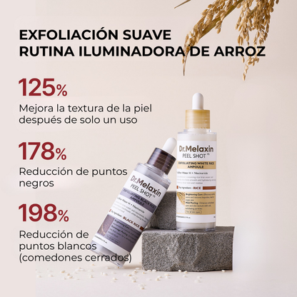 Kit Exfoliante de Arroz para una Piel Luminosa (Set 2 botellas)